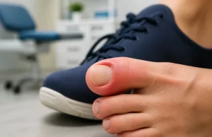 Síntomas de una uña clavada en el pie